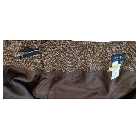 Vintage European Mondi Sport Fall Tweed Skirt Silk/Wool Wrap Euro Size 44 US 16 - Picture 7 of 15
